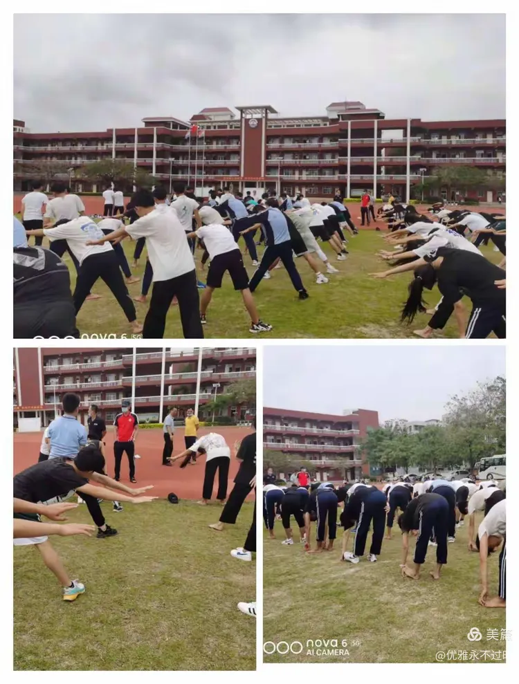 岭门学校到陵水中学开展九年级中考体育适应场地模拟测试